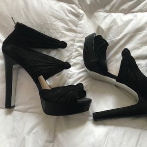 H By HALSTON SUEDE  SASSY HEELS!
